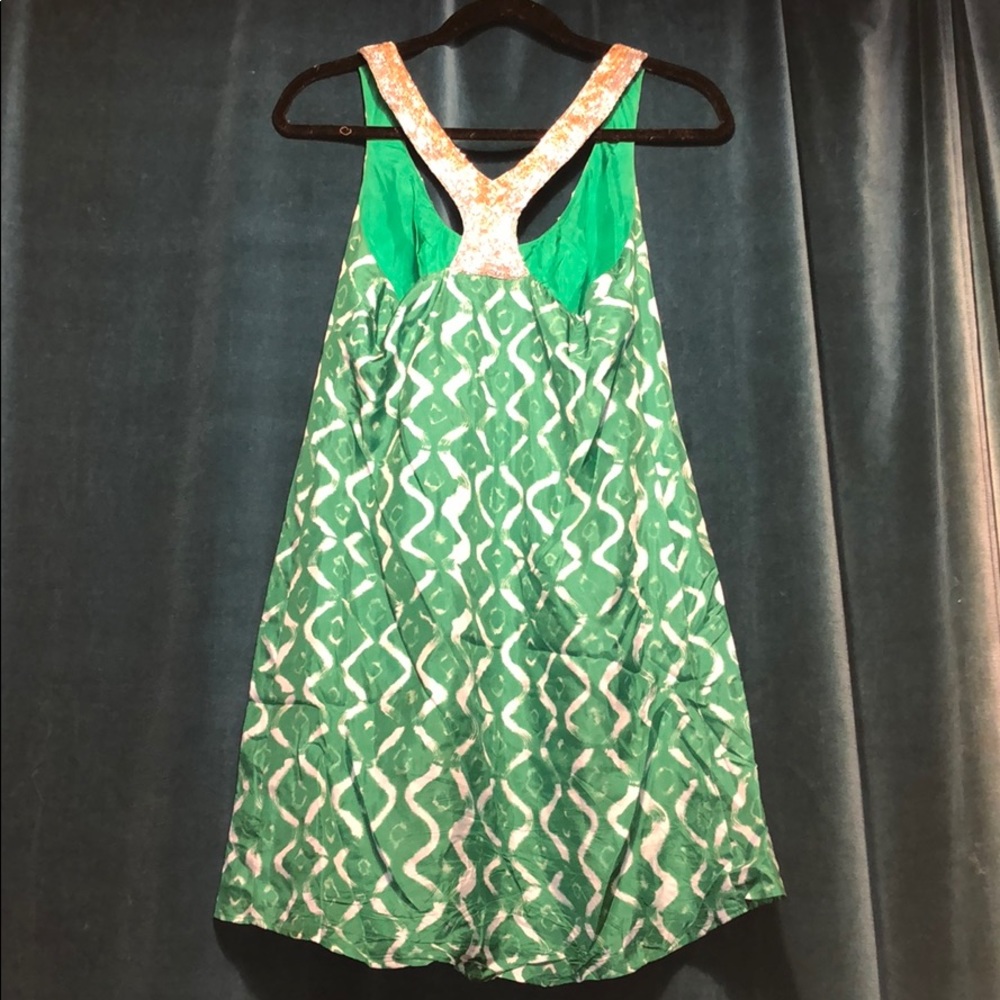 Green silk Cocktail dress